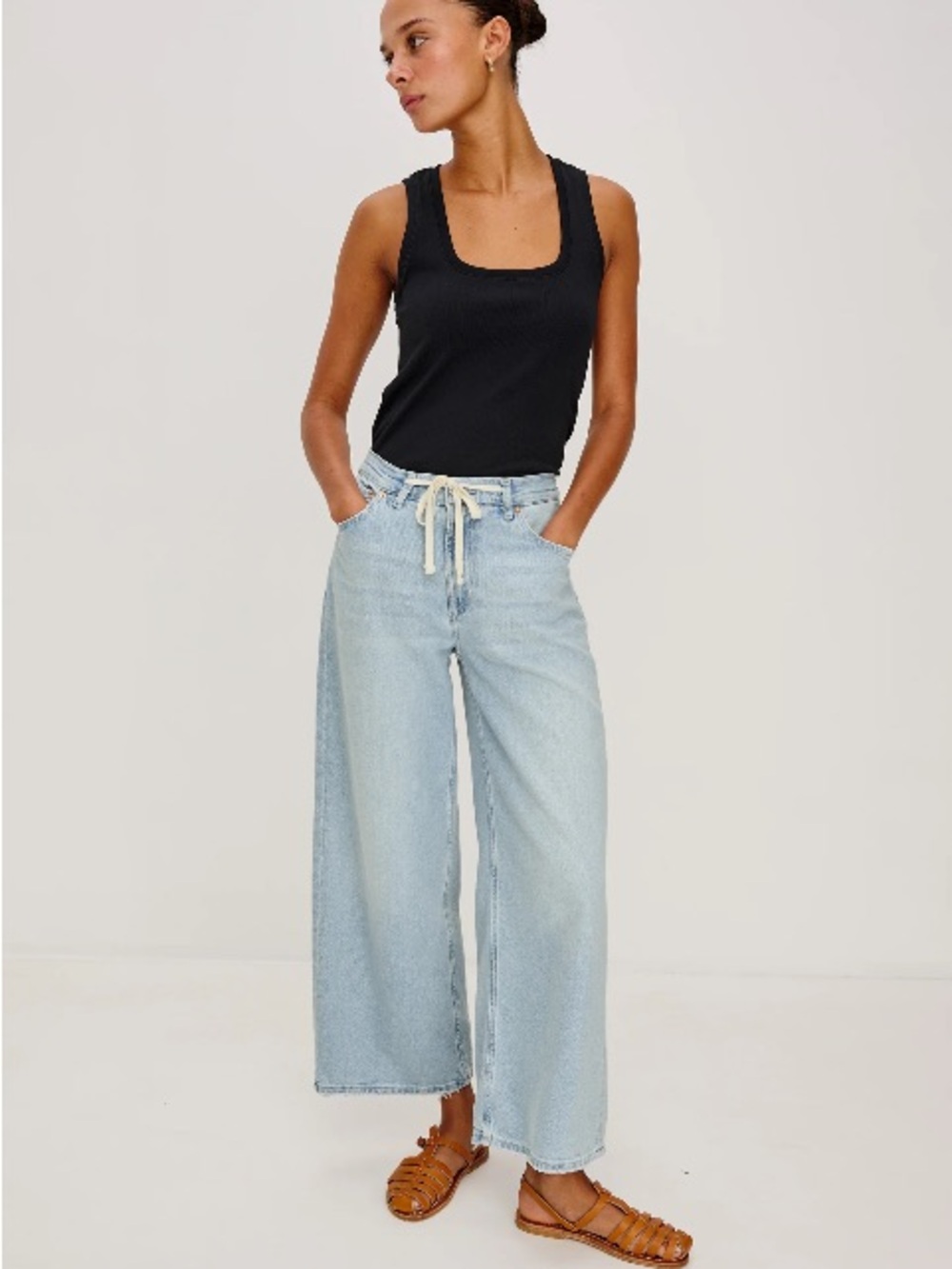 Rails Angeleno Wide Leg Crop in Scuba